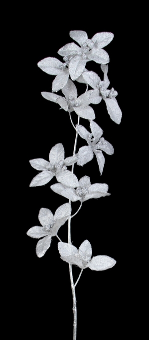 Kvty orchideje dlka cca 90 cm stbrn   <br>129 K/1 ks