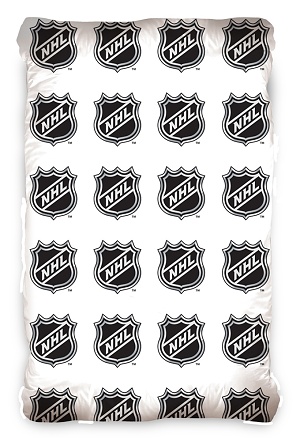 Prostradlo NHL Logo White 90x200 cm  <br>399 K/1 ks